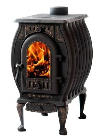 Отопительно-варочная печь НМК Сибирь чугунная со стеклом в Копейске